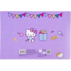 Зошит для малювання, 12 арк., скоба, УФ лак + глітер, Hello Kitty HK22-241 Kite