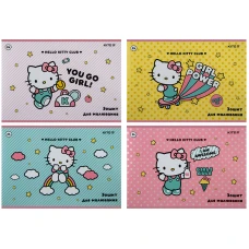 Зошит для малювання, 24 арк., скоба, cофт тач + УФ лак, Hello Kitty HK23-242 Kite