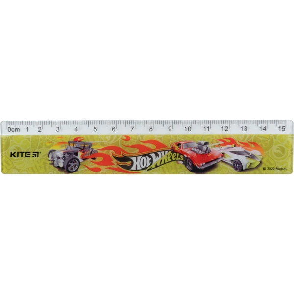 Лінійка пластикова, 15см. Hot Wheels HW22-090 Kite