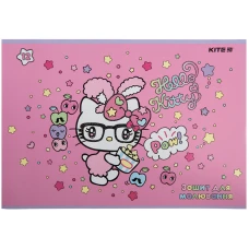 Зошит для малювання, 12 арк., скоба, УФ лак + глітер, Hello Kitty HK23-241 Kite