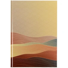Книга записна А4, 96арк., кліт, тверда обкл., Waves, бронзова 8422-563-A