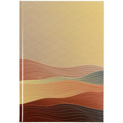 Книга записна А4, 96арк., кліт, тверда обкл., Waves, бронзова 8422-563-A