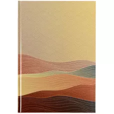 Книга записна А4, 96арк., кліт, тверда обкл., Waves, бронзова 8422-563-A