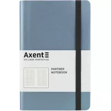 Книга записна Partner Soft, 125*195, 96арк, кліт, срібн-синя 8206-14-A