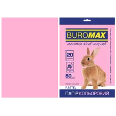 Папір кольоровий А4, 80г/м2, PASTEL, рожевий 20арк., BM.2721220-10