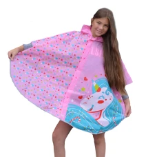 Дощовик-пончо з капюшоном, із світловідбив. кантом "Поні", YES Kids 706946