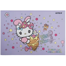 Зошит для малювання, 12 арк., скоба, УФ лак + глітер, Hello Kitty HK23-241 Kite