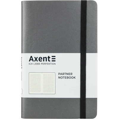 Книга записна Partner Soft, 125*195, 96арк, кліт, сіра 8206-15-A