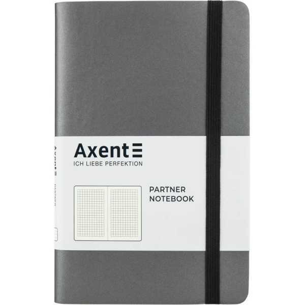 Книга записна Partner Soft, 125*195, 96арк, кліт, сіра 8206-15-A
