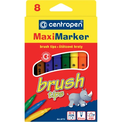 Фломастери 8773 Brush, набір 8 шт., Centropen