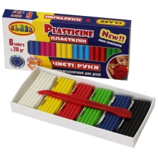 Пластилін Чисті руки MAXI 6кол.*20гр., стек, ECO, 7643С, Class