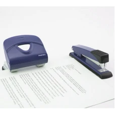 Діркопробивач Exakt-2 металевий, 30арк, синій, 3930-02-A
