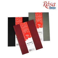 Блокнот A4 (21х29,7см), 100г/м, 96л., сірий, ROSA Studio