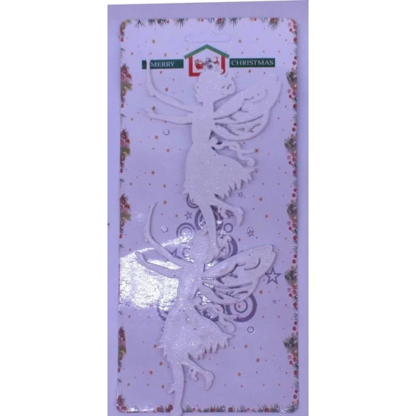 Іграшка на ялинку пластикова "Ангел блискучий - 2шт." 13см, (50*12) 19188