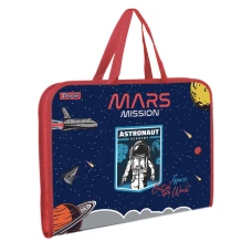 Папка-портфель 1Вересня на блискавці з тканинними ручками Space А4, 491923