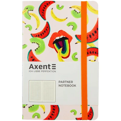 Книга записна Partner BBH Soft, 125*195, 96арк, кліт, Fruits 8212-03-A