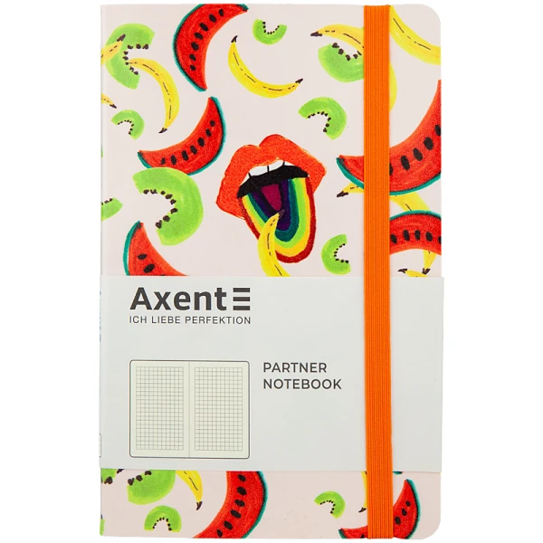 Книга записна Partner BBH Soft, 125*195, 96арк, кліт, Fruits 8212-03-A
