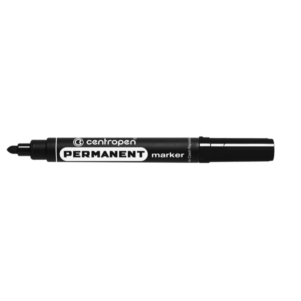 Маркер Permanent 8566 2,5 мм круглий чорний, Centropen