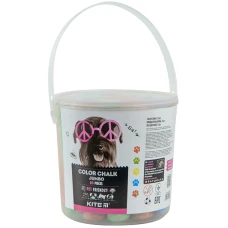 Крейда кольорова Jumbo, 15 шт. у відерці Kite Dogs K22-074