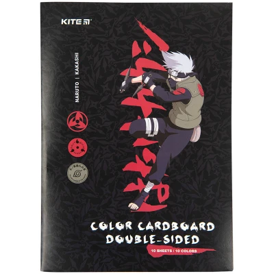 Картон кольоровий двостор. (10арк/10кол), А4 Naruto NR23-255 Kite