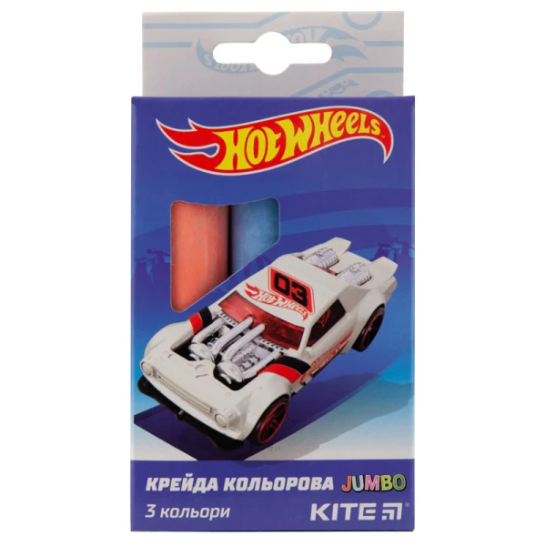 Крейда кольорова Jumbo, 3 кол. Hot Wheels HW19-077