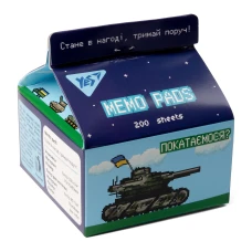 Папір для записів YES Tetra Pak "8bit UA" 200 арк., 7*7,5см., 170372