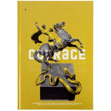 Книга записна А4, 96арк., кліт, тверда обкл., Courage, жовта 8422-552-A