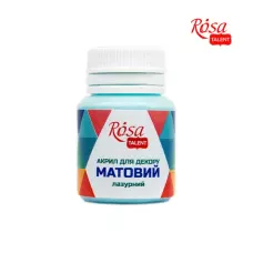 Акрил для декору 39, Лазурний, матовий, 20 мл, ROSA Talent