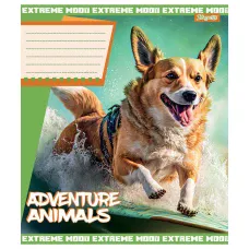 Зошит А5/24 арк кліт 1В Adventure animals, 766359