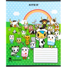 Зошит 12 арк., коса, софт тач + УФ лак, tokidoki TK22-235 Kite