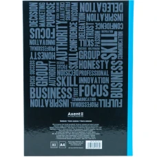 Книга записна А4, 80арк., кліт, тверда обкл., Colors, блакитна 8421-05-A