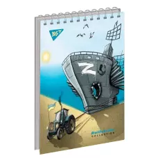 Зошит для записів А6 80арк. кліт., подв.спіраль, 