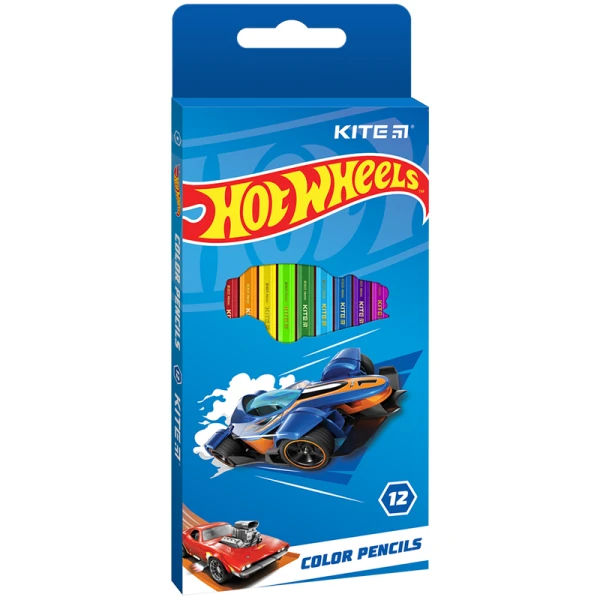 Олівці кольорові, 12 шт. Hot Wheels HW23-051 Kite