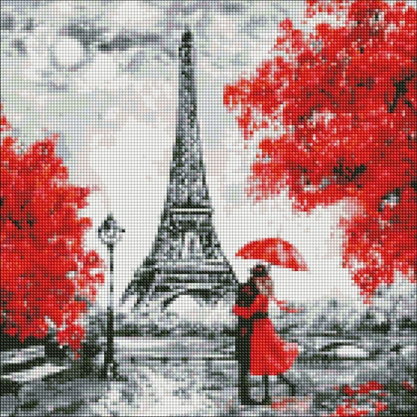 Набір з алмазною мозаїкою "Дощовий Париж" 40х40см., AMO7186