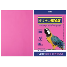 Папір кольоровий А4, 80г/м2, INTENSIV, малиновий, 50арк., BM.2721350-29