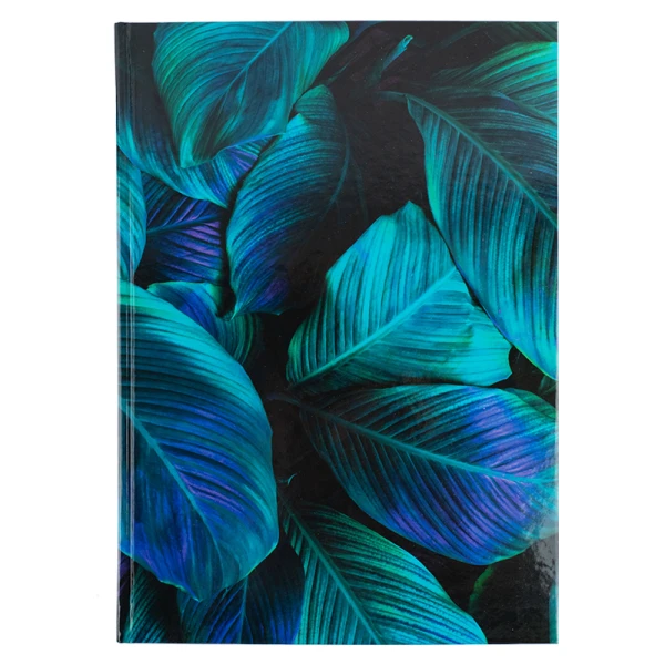Книга записна А4, 192арк., кліт., тверда обкл., Flora, зелена, 8423-26-A