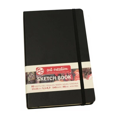Блокнот для графіки Talens Art Creation 140г/м, 13*21см, 80л, чорний, Royal Talens