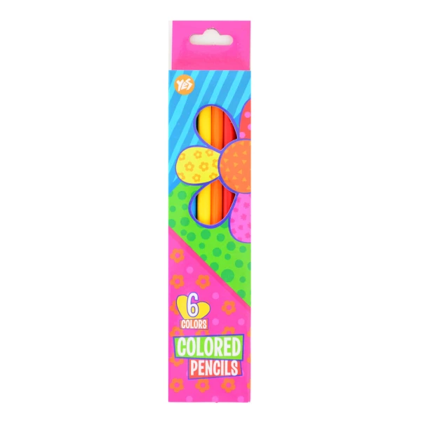 Олівці кольорові тригранні, 6 шт. "Happy colors", 290400 YES
