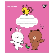 Зошит для нот А5, 12арк., "Line friends" 766255 YES