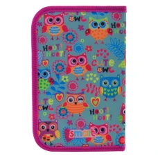 Пенал твердий Smart одинарний з двома клапанами HP-04 Funny owls 532020