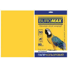Папір кольоровий А4, 80г/м2, INTENSIV, жовтий, 50арк., BM.2721350-08