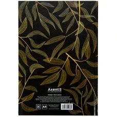 Книга записна А4, 96арк., кліт, тверда обкл., Waves, чорна 8422-561-A