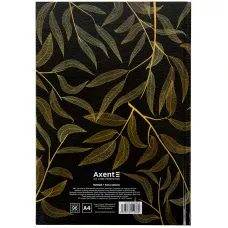 Книга записна А4, 96арк., кліт, тверда обкл., Waves, чорна 8422-561-A