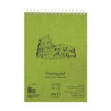 Альбом для акрилу та олії на спіралі AUTHENTIC (DRAWING) А5, 290г/м2, 20л, білий папір, Smiltainis