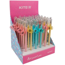 Ручка кулькова з печатками, 0,5 мм. синя, K23-392-2 Kite