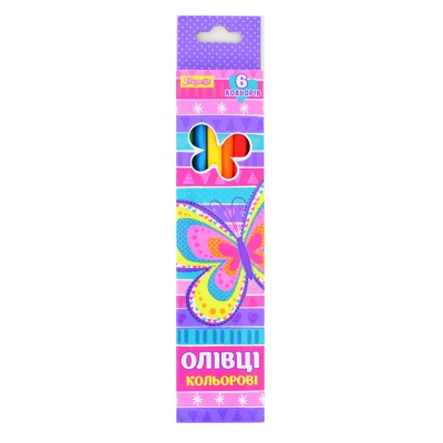 Олівці кольорові тригранні, 6 шт. 