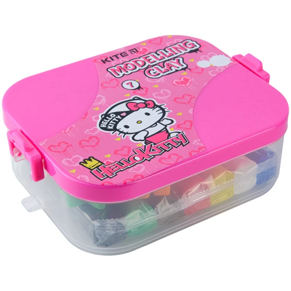 Пластилін, 7 кол. у боксі, 380 г+8 інстр. Hello Kitty HK22-080 Kite