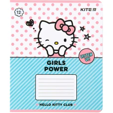 Зошит 12 арк., лінія, софт тач + УФ лак, Hello Kitty HK22-234 Kite