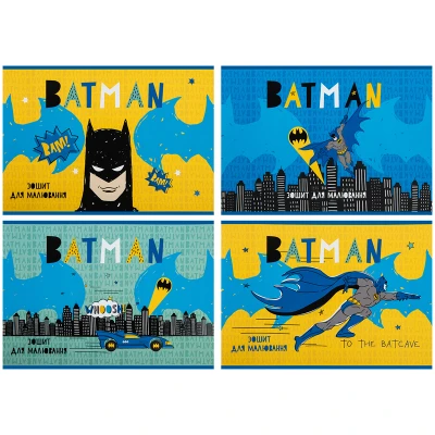Зошит для малювання, 24 арк., скоба, софт тач + УФ лак, DC comics DC23-242 Kite