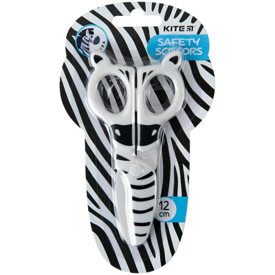 Ножиці дитячі пластикові, безпечні, 12см. Zebra K22-008-02 Kite